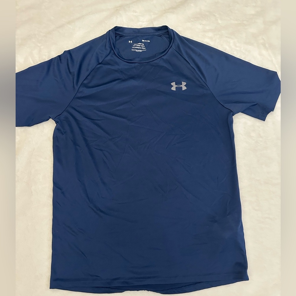 Men's Under Armour Tech Tee.  Navy Blue.  Size Small.